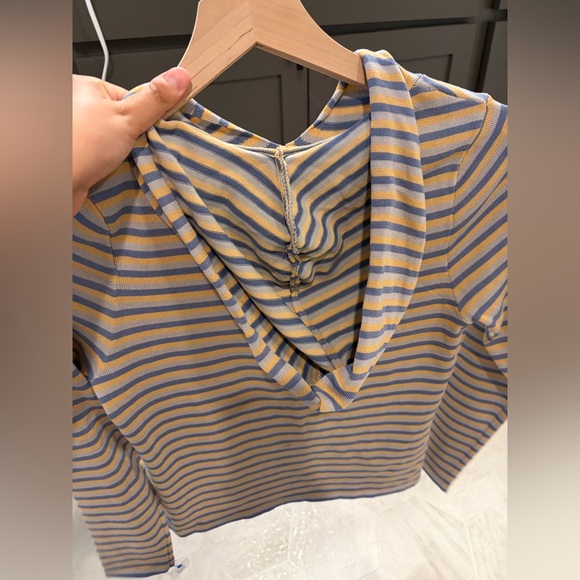 Set of hooded top and pants striped pajamas - Picture 9 of 11